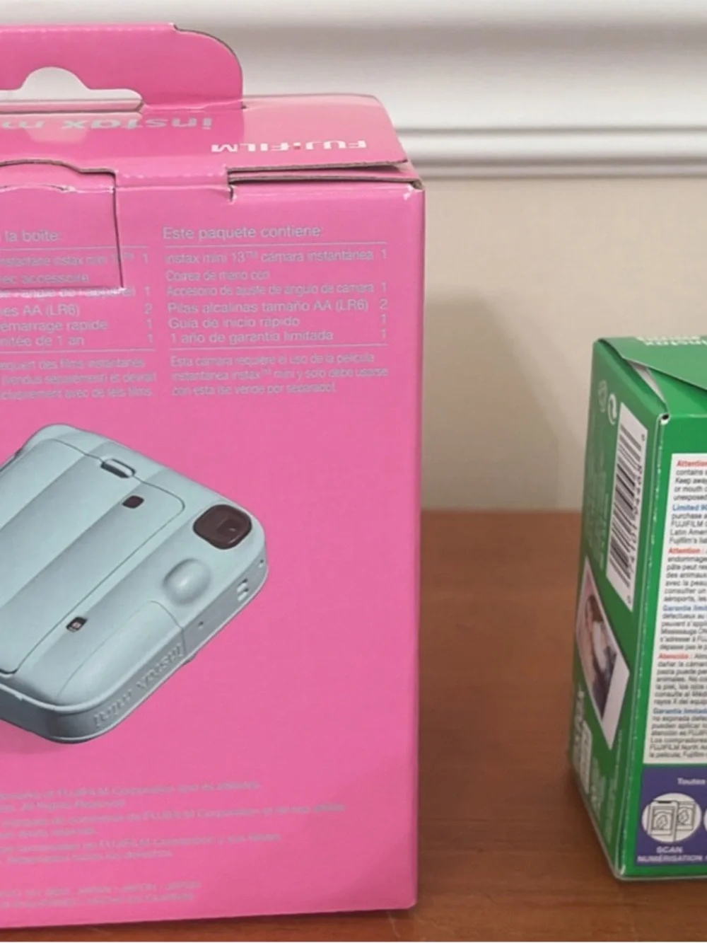 Fujifilm Instax Mini 13+ Instant Camera in Lagoon Green Boxed